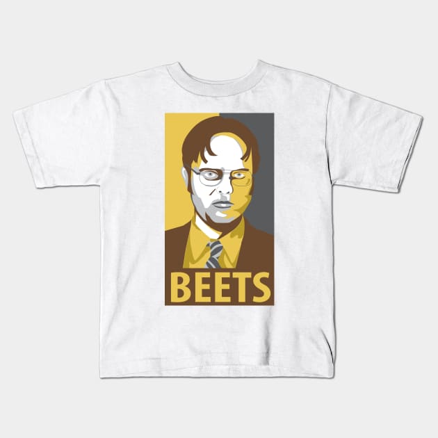 Schrute Beets Kids T-Shirt by slice_of_pizzo